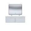Тумба под двойную раковину Uperwood Modul 120 см, подвесная, матовая, белая, Выбрать цвет: Белый матовый, изображение 6