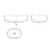 Раковина для ванной накладная Uperwood Aura 60 см, овальная, белая, изображение 5