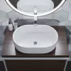Раковина для ванной накладная Uperwood Aura 60 см, овальная, белая, изображение 2