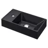 Раковина для ванной  Uperwood Classic New, черная глянцевая, с накладкой для слива, Выбрать цвет: Черный, Выбрать размер: 41