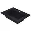 Раковина для ванной Uperwood Parma Quartz, черная матовая, уголь, Выбрать цвет: Уголь, Выбрать размер: 65, изображение 2