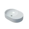 Раковина накладная для ванной Uperwood Luna 50х35х10 см, овальная, белая глянцевая, изображение 3