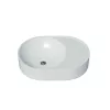 Раковина накладная для ванной Uperwood Luna 50х35х10 см, овальная, белая глянцевая, изображение 4