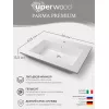 Раковина для ванной , Uperwood Parma Premium, белая глянцевая                         , Выбрать цвет: Белый, Выбрать размер: 65