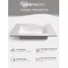 Раковина для ванной , Uperwood Parma Premium, белая глянцевая                         , Выбрать цвет: Белый, Выбрать размер: 75, изображение 2