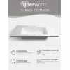 Раковина для ванной , Uperwood Parma Premium, белая глянцевая                         , Выбрать цвет: Белый, Выбрать размер: 85, изображение 2