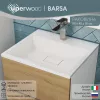 Раковина для ванной 50 см, Uperwood Barsa, белая глянцевая, Выбрать цвет: Белый, Выбрать размер: 50, изображение 5