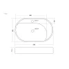 Раковина накладная для ванной Uperwood Luna 60х36х11,5 см, овальная, белая глянцевая, изображение 8