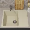 Кухонная мойка из искусственного камня Uperwood ECON UPD-201-002, прямоугольная, бежевая матовая, Выбрать цвет: Слоновая кость, изображение 3