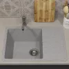 Кухонная мойка из искусственного камня Uperwood ECON UPD-506-003, прямоугольная, серая матовая, Выбрать цвет: Светло-серый, изображение 3
