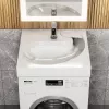 Раковина над стиральной машиной Uperwood Comforty 60х60х11 см, белая глянцевая, Выбрать цвет: Белый, изображение 2