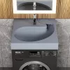 Раковина над стиральной машиной Uperwood Comforty 60х60х11 см, серая матовая, Выбрать цвет: Серый, изображение 2
