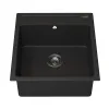 Кухонная мойка из искусственного камня Uperwood UPD-406, 42х48 прямоугольная, цвет уголь, Выбрать цвет: Уголь, изображение 4