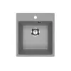 Кухонная мойка из искусственного камня Uperwood ECON UPD-404-003, прямоугольная, серая матовая, Выбрать цвет: Светло-серый, изображение 5