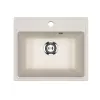 Кухонная мойка из искусственного камня Uperwood ECON UPD-408-001, прямоугольная, белая матовая, Выбрать цвет: Белый камень, изображение 4
