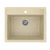 Кухонная мойка из искусственного камня Uperwood ECON UPD-104-002, прямоугольная,бежевая матовая, Выбрать цвет: Слоновая кость, изображение 4