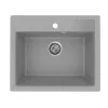 Кухонная мойка из искусственного камня Uperwood ECON UPD-104-003, прямоугольная, серая матовая, Выбрать цвет: Светло-серый, изображение 4