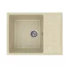 Кухонная мойка из искусственного камня Uperwood ECON UPD-202-002, прямоугольная, бежевая матовая, Выбрать цвет: Слоновая кость, изображение 4