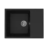 Кухонная мойка из искусственного камня Uperwood ECON UPD-202-004, прямоугольная, черная матовая, Выбрать цвет: Черный оникс, изображение 4