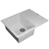 Кухонная мойка кварцевая Uperwood Quartz Premium UPD-03-01, прямоугольная, белая, Выбрать цвет: Белый, изображение 6