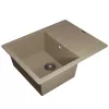 Кухонная мойка кварцевая Uperwood Quartz Premium UPD-03-02, прямоугольная, бежевая, Выбрать цвет: Бежевый, изображение 6