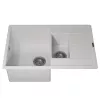 Кухонная мойка кварцевая Uperwood Quartz Premium UPD-05-01, прямоугольная двухсекционная, белая, Выбрать цвет: Белый, изображение 7