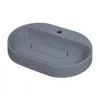 Раковина накладная 55 см, Uperwood Tanos Quartz, овальная, серая, бетон, Выбрать цвет: Бетон, изображение 7