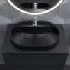 Раковина накладная 55 см, Uperwood Tanos Quartz, овальная, черная (космос), Выбрать цвет: Космос, изображение 6