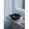 Раковина для ванной накладная Uperwood Florida квадратная, бетон, цвет черный, Выбрать цвет: Черный, изображение 5