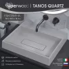 Раковина накладная Uperwood Tanos Quartz 50 см, без отверстия для смесителя, белая (жасмин), Выбрать цвет: Жасмин