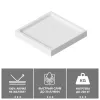 Душевой поддон ABBER AD3D090 90х90 квадратный, акриловый, белый, изображение 2