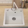 Кухонная мойка кварцевая Uperwood Quartz Premium UPD-07-01, прямоугольная, белая, Выбрать цвет: Белый, изображение 5