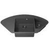 Кухонная мойка кварцевая Uperwood Quartz Premium UPD-06-03, угловая двухсекционная, серая, Выбрать цвет: серый, изображение 7