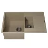 Кухонная мойка кварцевая Uperwood Quartz PremiumUPD-05-02, прямоугольная двухсекционная, бежевая, Выбрать цвет: Бежевый, изображение 7
