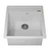 Кухонная мойка кварцевая Uperwood Quartz Premium UPD-07-01, прямоугольная, белая, Выбрать цвет: Белый, изображение 7