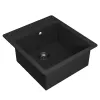 Кухонная мойка кварцевая Uperwood Quartz Premium UPD-07-04, прямоугольная, черная, Выбрать цвет: Черный, изображение 6