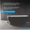 Акриловая ванна ABBER AB9279MB  150х150, Выбрать цвет: Черный матовый, изображение 6