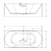 Акриловая ванна ABBER AB9281 170х75, изображение 10