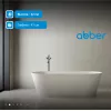 Ванна из искусственного камня ABBER Stein AS9622 белая матовая 165*70, изображение 2