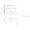 Ванна из искусственного камня ABBER Stein AS9616 белая матовая 170*80, изображение 13