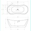 Акриловая ванна ABBER AB9322 180*80, изображение 9