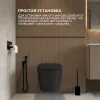 Электронный унитаз-биде ABBER Bequem AC1121SMB подвесной черный матовый, Выбрать цвет: Черный матовый, изображение 6