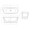 Акриловая ванна ABBER AB9216, Выбрать цвет: Белый, Выбрать размер: 150х80, изображение 12