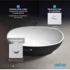 Акриловая ванна ABBER AB9207MB 165х80, Выбрать цвет: Черный матовый, изображение 7