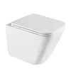 Комплект подвесной унитаз ABBER Rechteck AC1219TC белый, с закрытым дном с инсталляцией AC0105 и кнопкой AC0121MW белая матовая, Цвет кнопки: Белый матовый, изображение 2