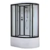 Душевая кабина асимметричная Timo STANDART T-6620B L/R высокий поддон, Цвет стекла: матовое, Выбрать цвет: Черный, Выбрать размер: 120x85, Ориентация: Левая, Комплектация: без гидромассажа
