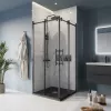 Душевой уголок BelBagno MARINO-A-2/-C-NERO, Цвет стекла: прозрачное, Цвет профиля: Черный, Выбрать размер: 100x100, изображение 2