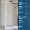 Душевой уголок BelBagno MARINO-2-AH-1/-C-Cr, Цвет стекла: прозрачное, Цвет профиля: Хром, Цвет профиля (вариация): Хром, Выбрать размер: 110x100, изображение 3