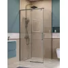 Душевой уголок BelBagno SOFT_CLOSE-1-A/AH-1/-C-GM, Цвет стекла: прозрачное, Цвет профиля: Серый, Цвет профиля (вариация): Оружейная сталь, Выбрать размер: 100x100, изображение 4