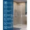 Душевой уголок BelBagno SOFT_CLOSE-1-A/AH-1/-C-Cr, Цвет стекла: прозрачное, Цвет профиля: Хром, Цвет профиля (вариация): Хром, Выбрать размер: 100x100, изображение 3